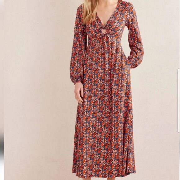 Boden Dresses & Skirts - Boden NWT keyhole long sleeve maxi dress size 6